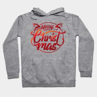 Merry Christmas Lettering with Colors Hoodie